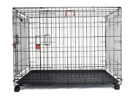 M-Pets Voyager Wire Crate 2 Doors and Wheels For Cats & Dogs For Cheap