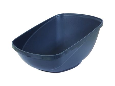 Petmate Hi-back Open Litter Pan - Blue Steel (Jumbo) For Discount