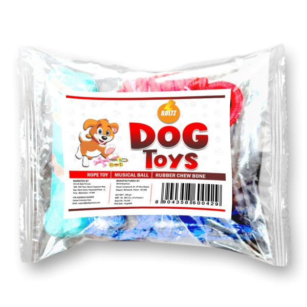 Boltz Dog Toys for All Breeds (Combo of 4) Cheap