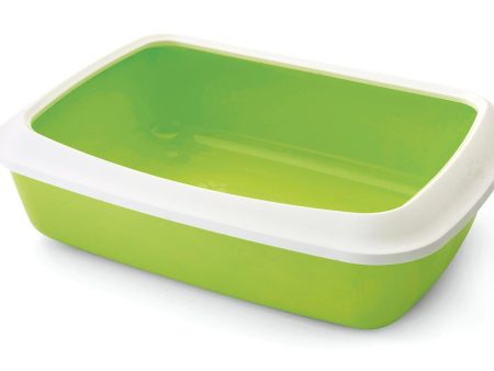 Savic Iriz Cat Litter Tray+Rim Nordic Green Online now