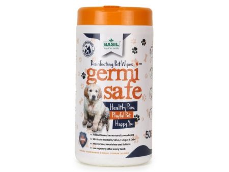 Basil GermiSafe Disinfecting Wipes for Dogs (50 Wipes) Discount