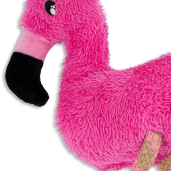 Becopets Dog Toys - Soft Hemp Rope Toys - Flamingo Fashion