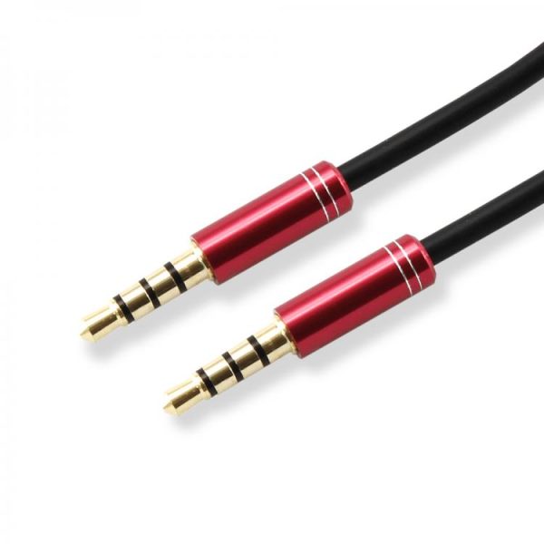 Sbox AUX Cable 3.5mm To 3.5mm Strawberry Red 3535-1.5R Hot on Sale