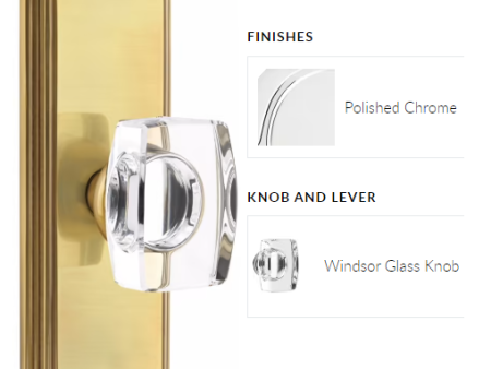 Emtek 8135WS Passage , Wilshire Non-Keyed 7  , Windsor Crystal Knob Online