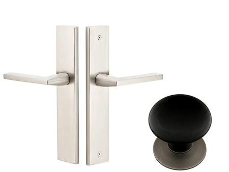 Emtek 8141EB Passage , Stretto , 10  Plate , Ebony Porcelain Knob For Discount